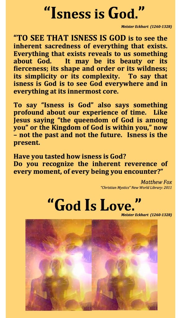 Isness IS God Eckhart Fox Pastor Dawn