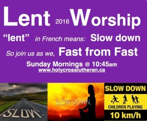 Lenten Worship 2016